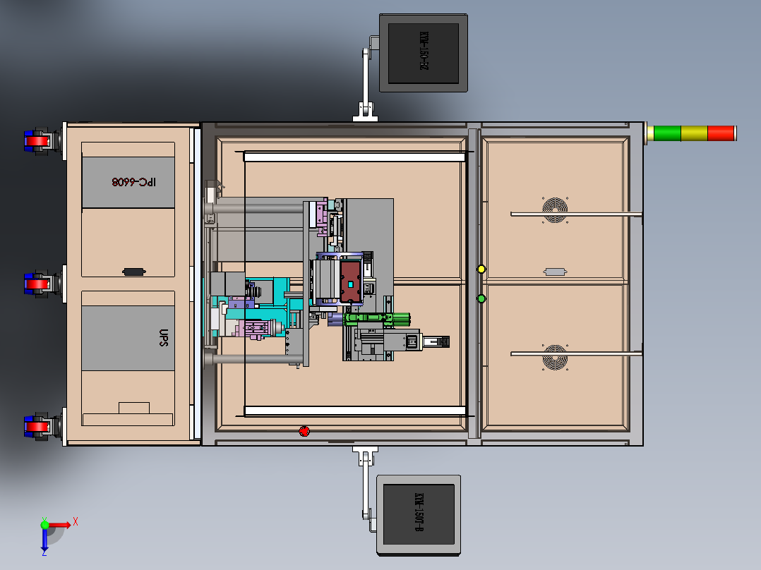 电源组装总装配俯视图