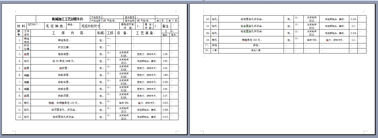 发动机气缸体加工工艺及两套专用夹具设计【含CAD图+文档】