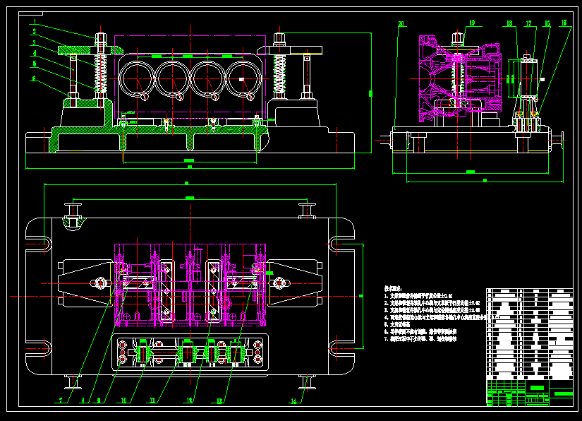 发动机气缸体加工工艺及两套专用夹具设计【含CAD图+文档】