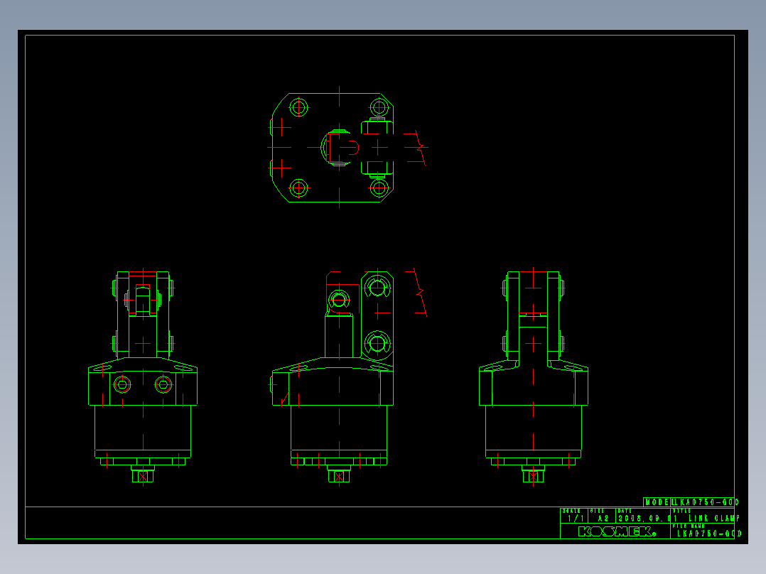 KOSMEKLKA0750-GCD_rev1多系列多零件图纸模型