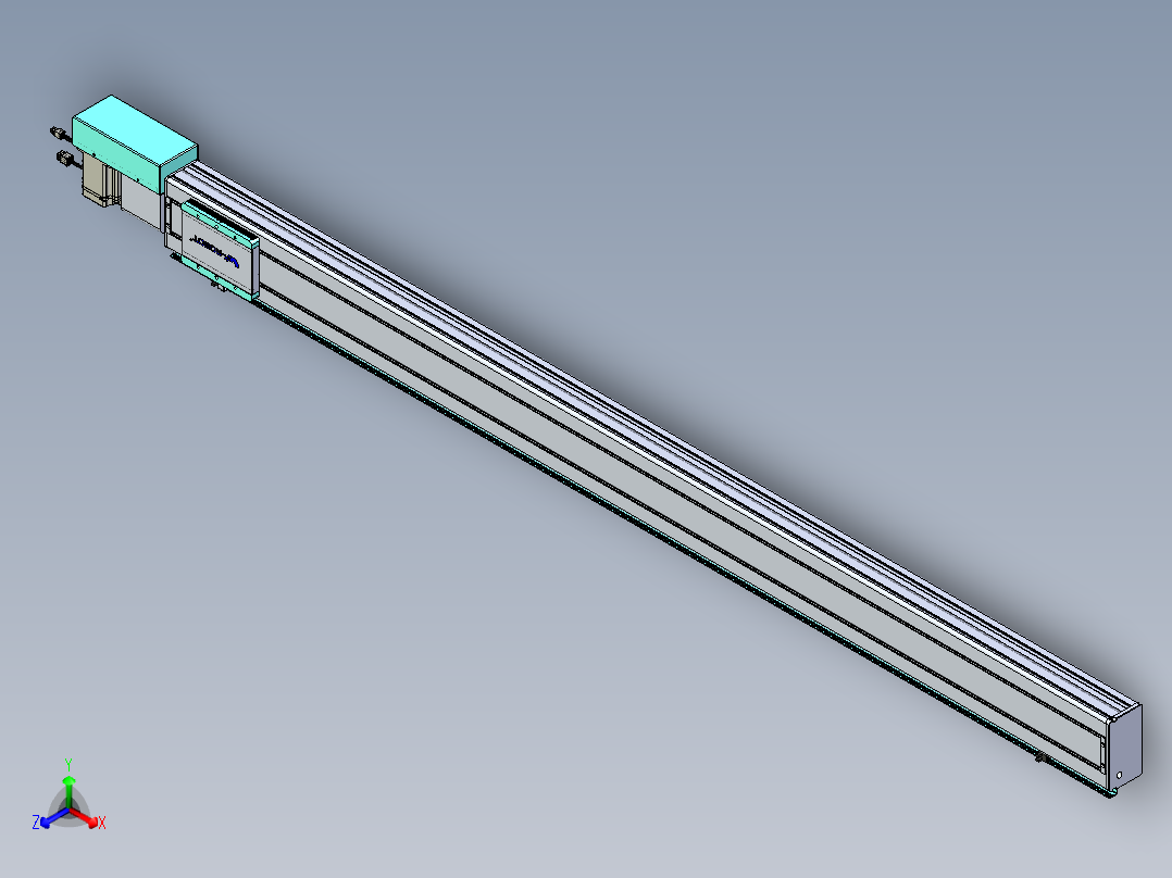 威洛博VBC同步带传动一无尘环境VBC14-L45-S1850-BR-ZP75-C3正等轴测图