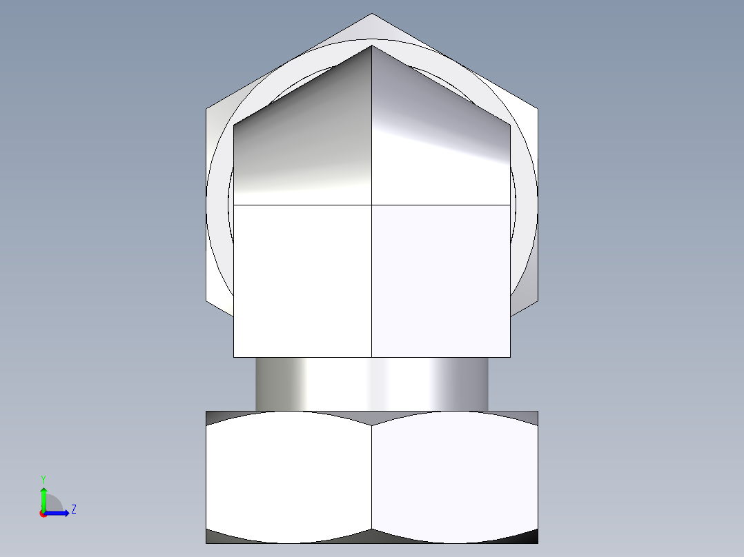 卡套式工业通用硬管接头EO_Standpipe_elbow_EVW42L71左视图