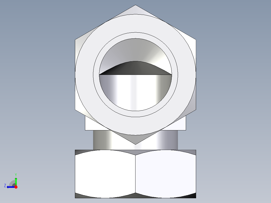 卡套式工业通用硬管接头EO_Standpipe_elbow_EVW42L71右视图