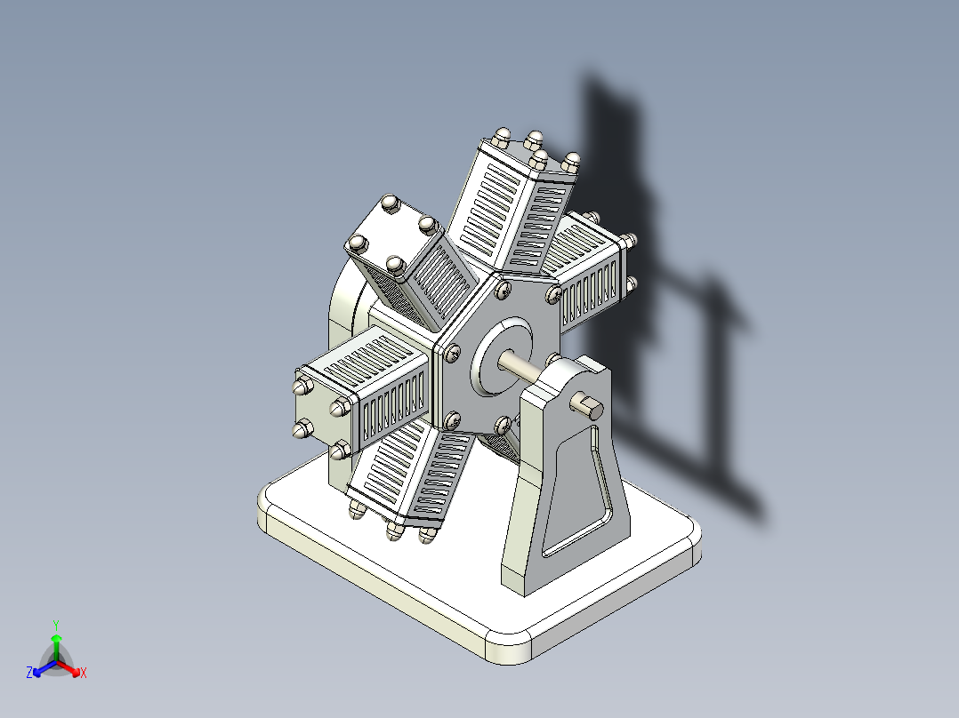 发动机 (35)正等轴测图