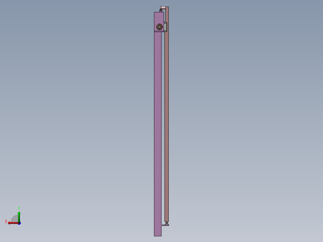 高铁电控移动门(sw+cad+说明书)后视图