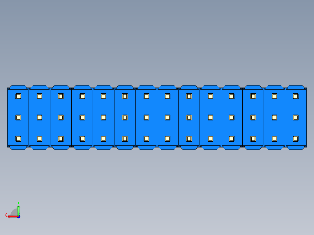 彩色公头100mil（2.54mm）系列-DS1021_blue_3x14p_100mil_Type5_rev1.0后视图