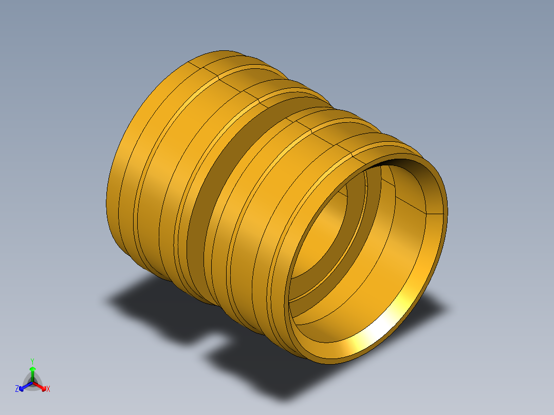 水管接头Swivel Nut Connector 101GHSV-12正等轴测图