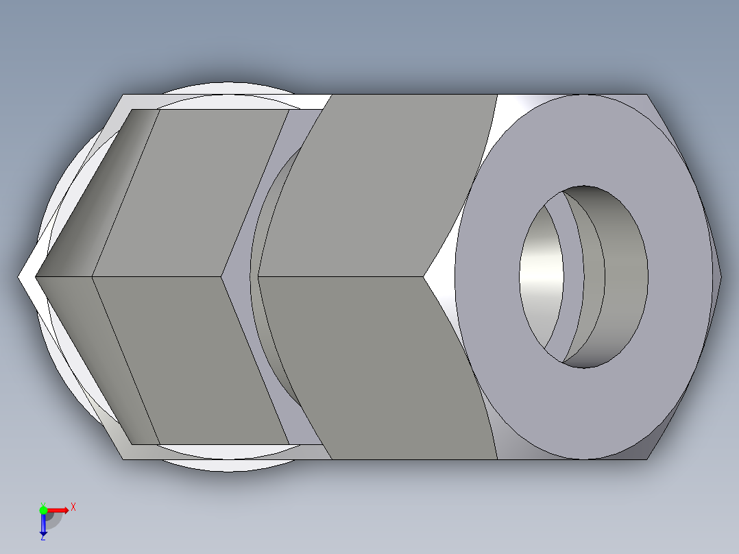 卡套式工业通用硬管接头EO_Adjustable_locknut_45_deg_elbow_VEE12ZSMCF俯视图
