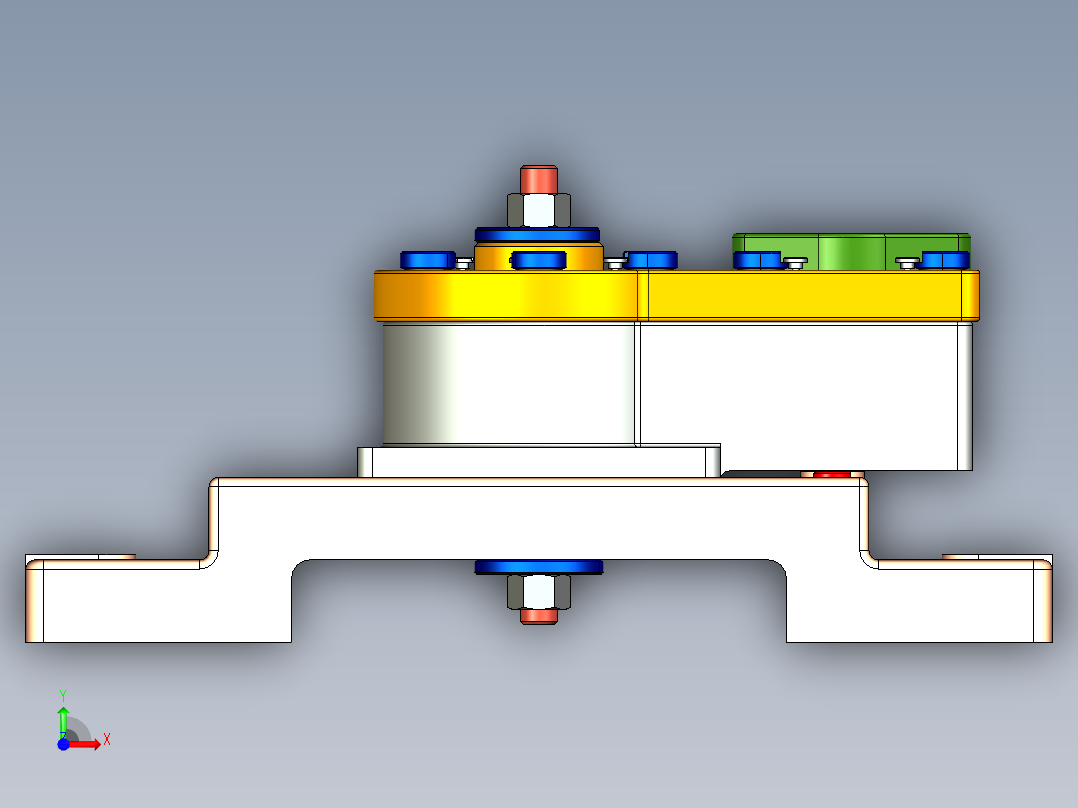 阀腔钻孔夹具设计（CAD图+Proe三维+说明书）前视图
