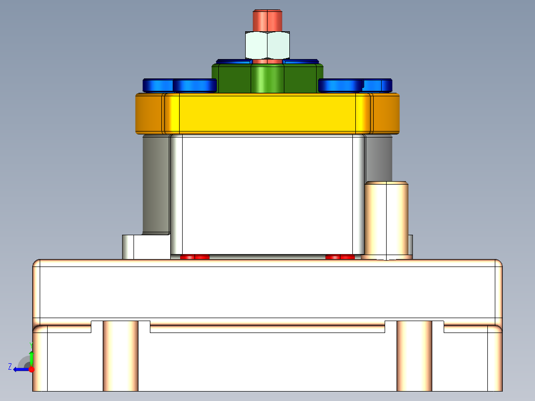 阀腔钻孔夹具设计（CAD图+Proe三维+说明书）右视图