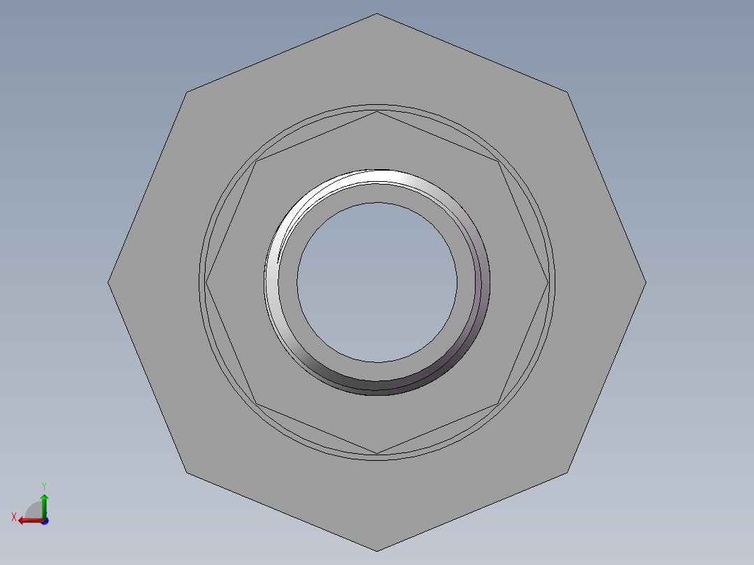 活接-等径内外丝直通 DN10后视图