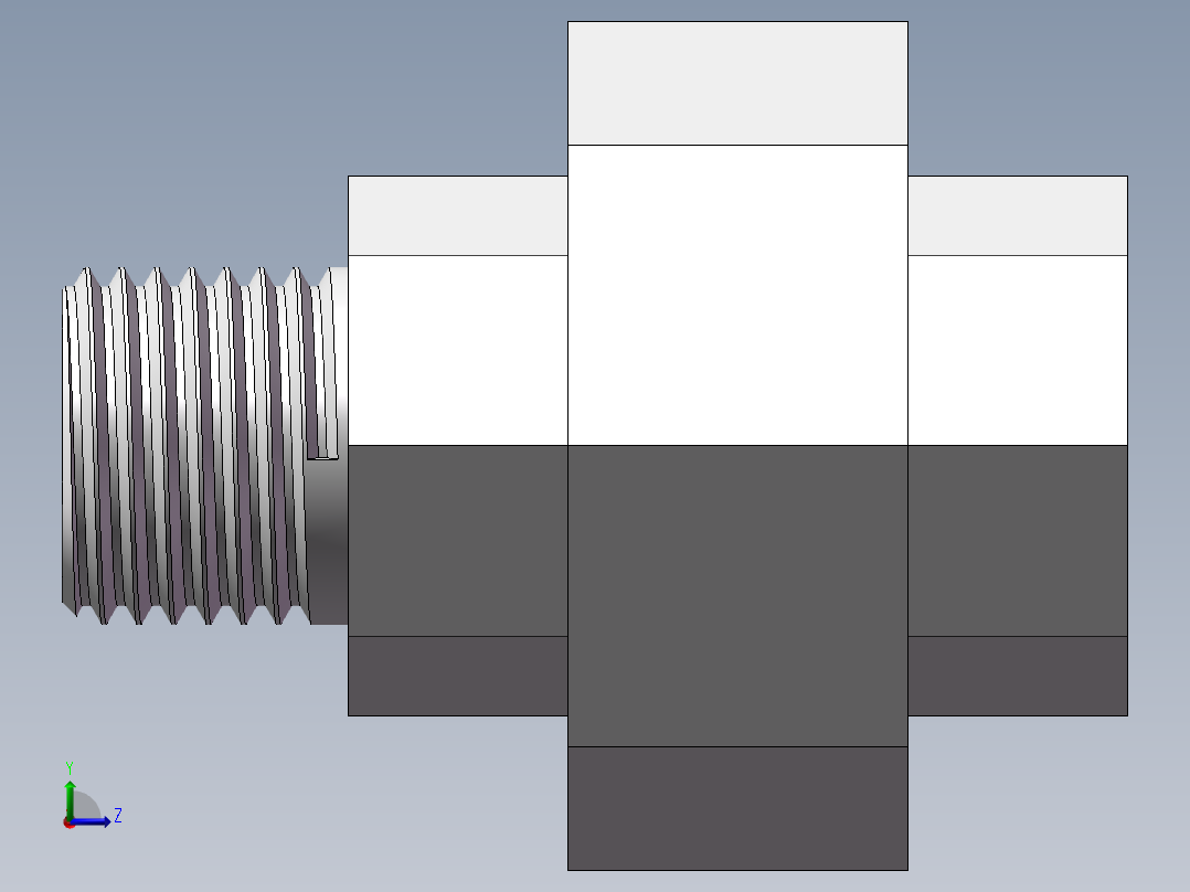 活接-等径内外丝直通 DN10左视图