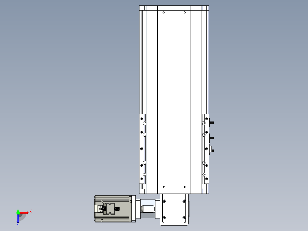 东锦同步带传动-直线滑台模组DH210B-L150-S200-BL-P750W-C3俯视图