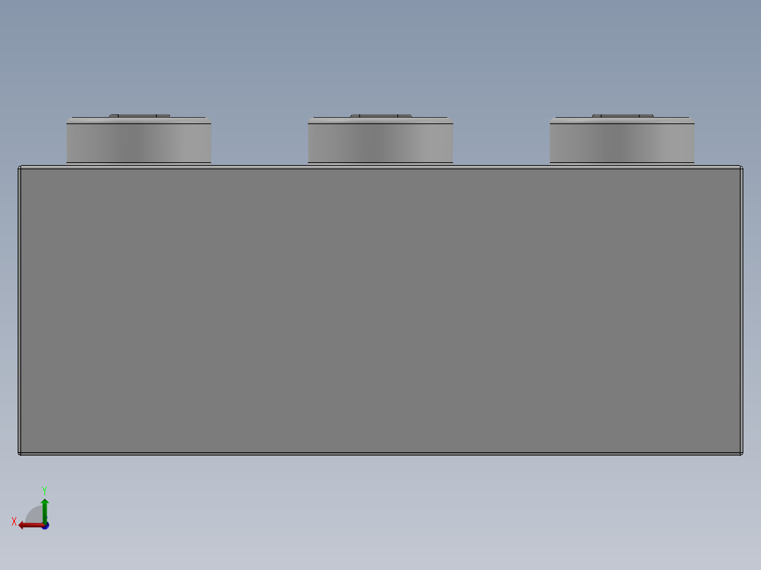乐高套装 4421基本积木-362201 White Brick 1 x 3.SLDPRT后视图
