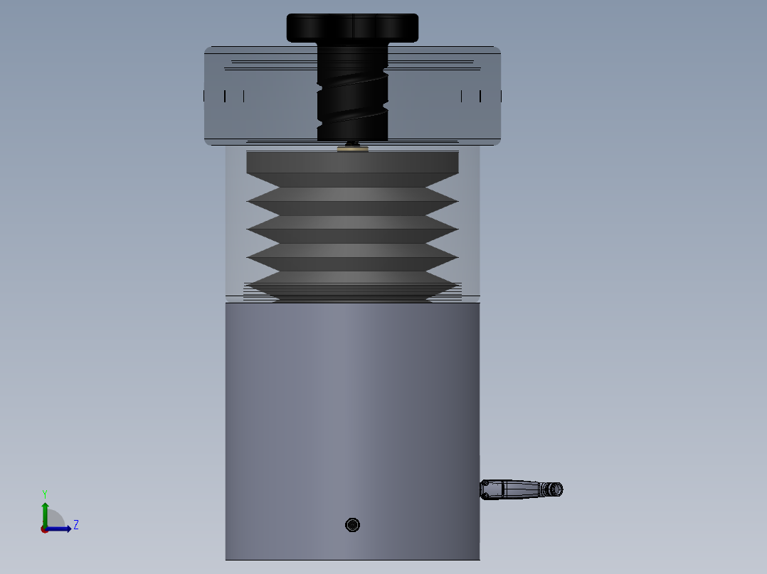 螺旋便携式呼吸机左视图