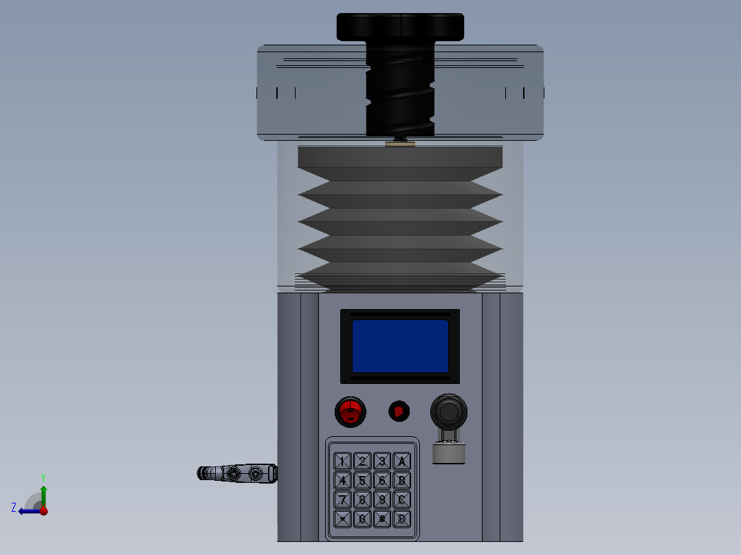 螺旋便携式呼吸机右视图