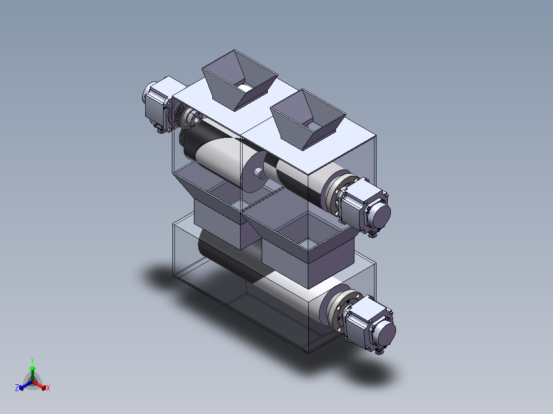 梳理机正等轴测图