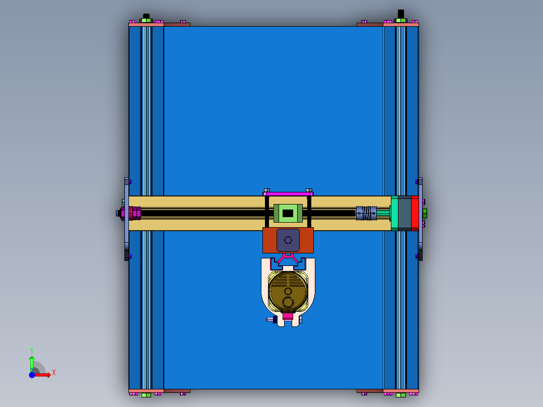 低成本框架数控雕刻机前视图