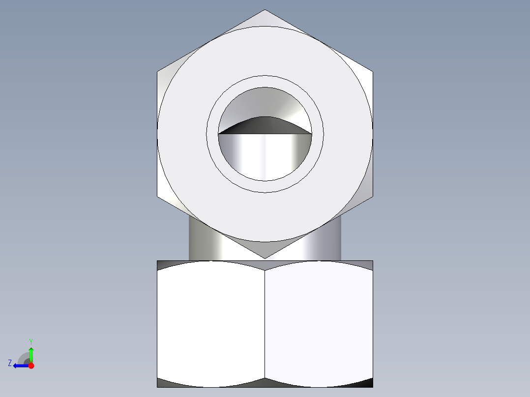卡套式工业通用硬管接头EO_Bulkhead_elbow_WSV25SCF右视图