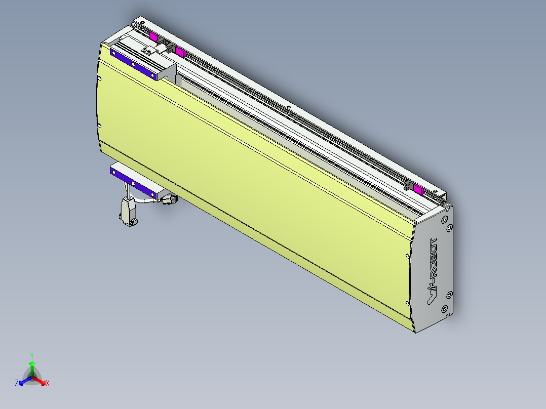 威洛博VL系列直线电机模组-VL22H1-S550正等轴测图
