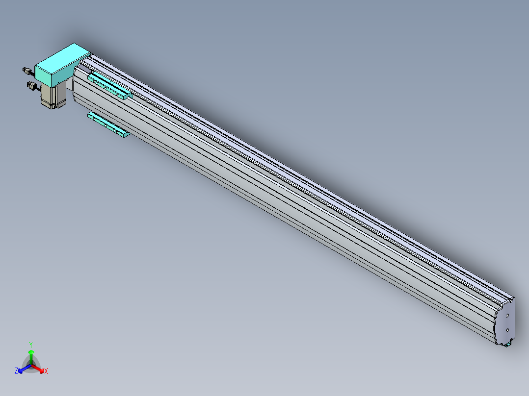 威洛博VBF同步带传动一般环境VBF14-L45-S1350-BRU-ZP40-C3正等轴测图