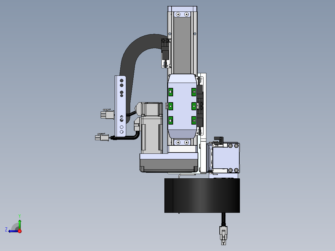 内嵌直交机械手XYG系列XYG220-A1右视图