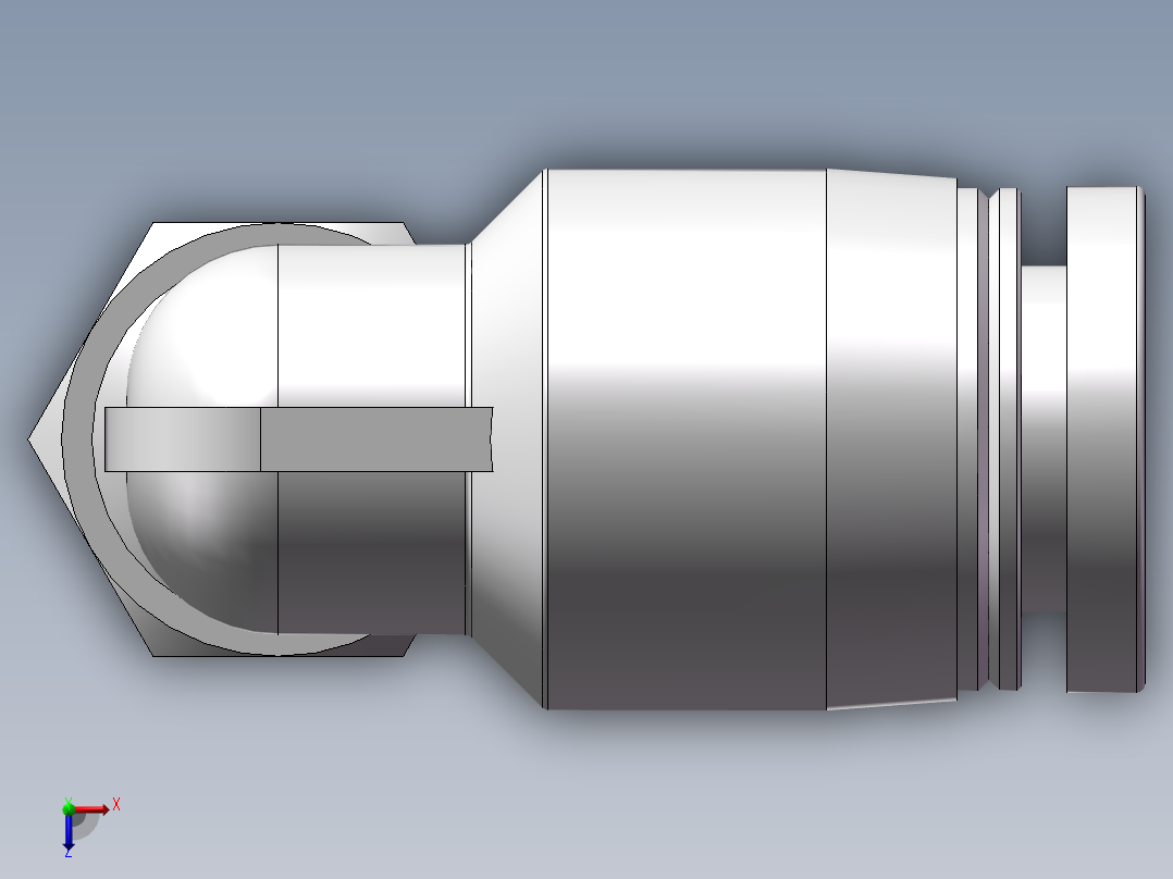 螺纹弯通APL6-G01(1分6厘)俯视图