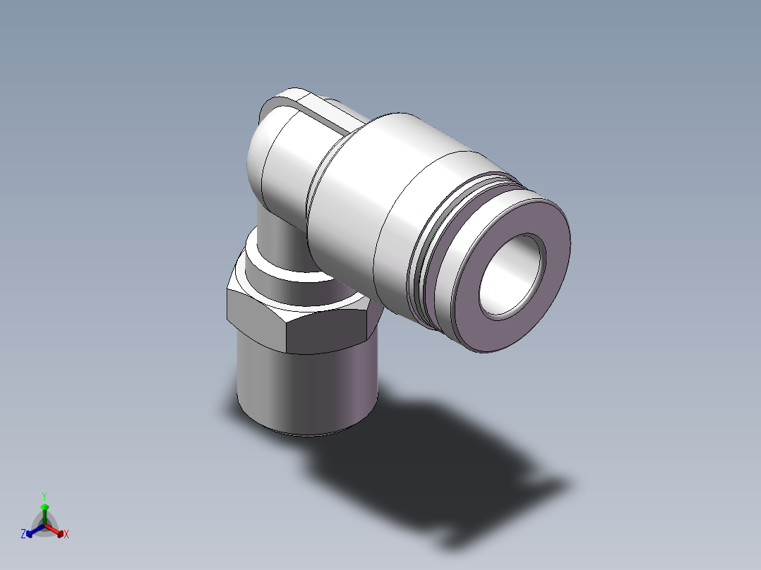 螺纹弯通APL6-G01(1分6厘)正等轴测图