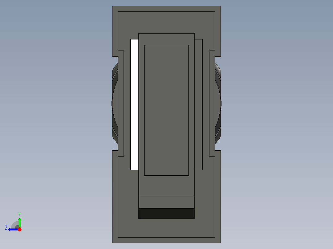 基恩士GT2-CH2M_5M_10M_20M_2_kc图纸模型右视图