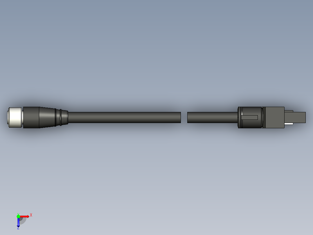 基恩士GT2-CH2M_5M_10M_20M_2_kc图纸模型俯视图