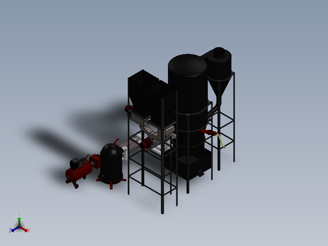 气化器正等轴测图