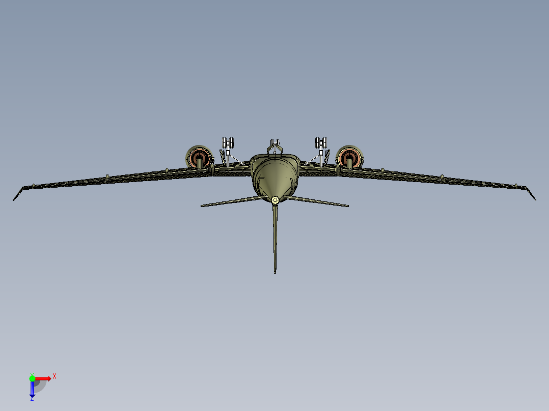 空客客机A330-300飞机模型俯视图