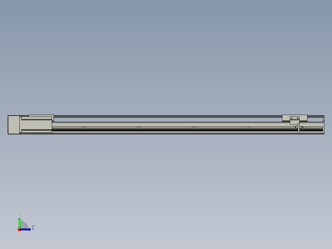 直线模组LHAT10-CA-S900-L-C3设计图纸左视图
