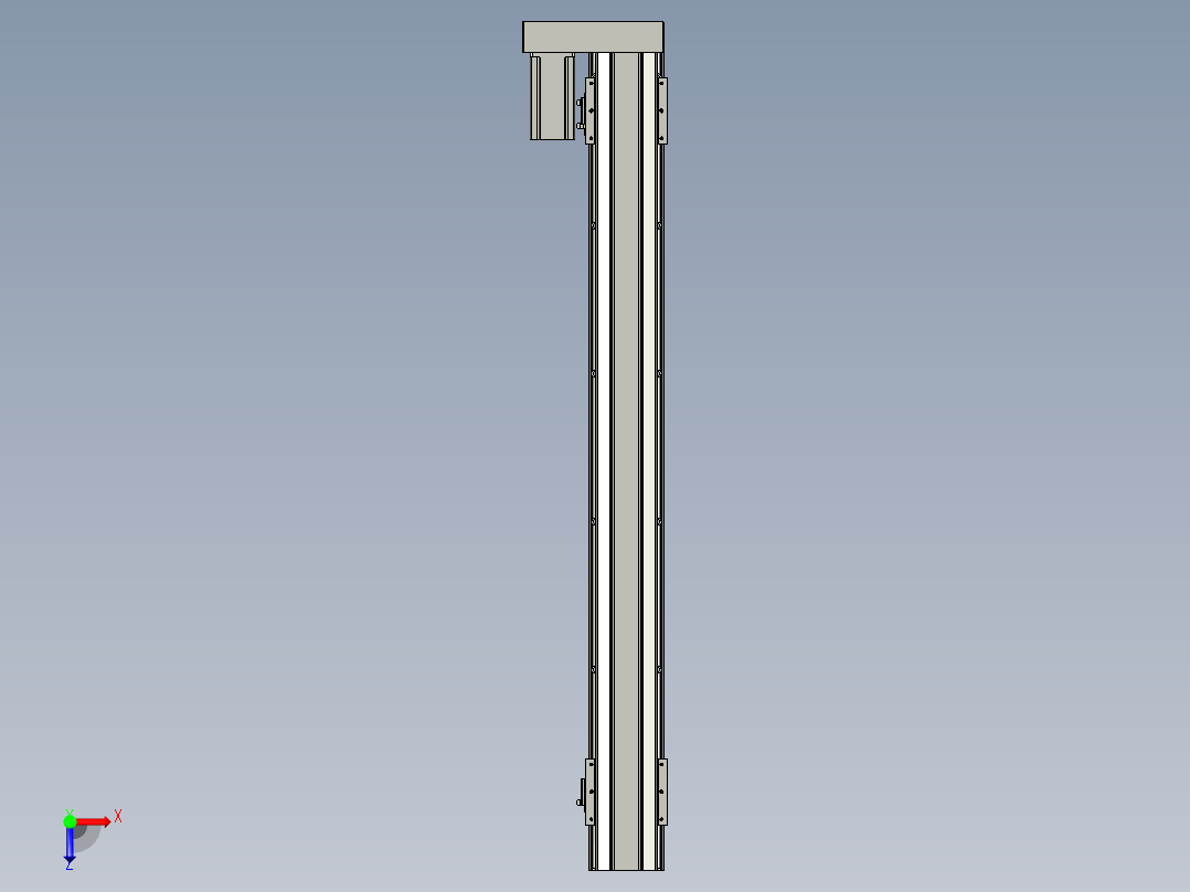直线模组LHAT10-CA-S900-L-C3设计图纸俯视图
