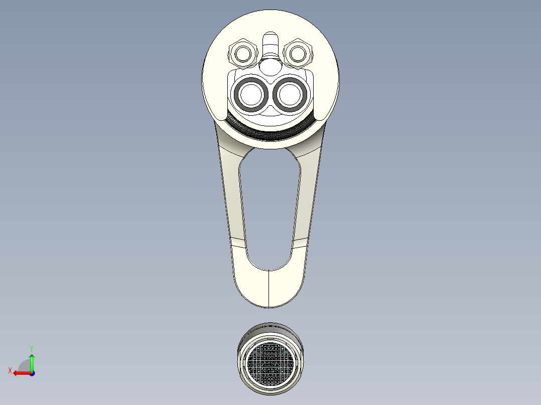 标准水龙头后视图