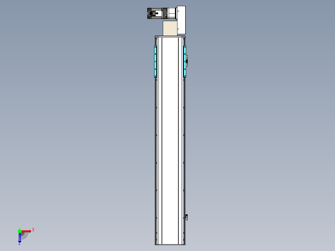 同步带滑台-半封闭B22H-L100-C-S1100-R-P75-D3-N5俯视图