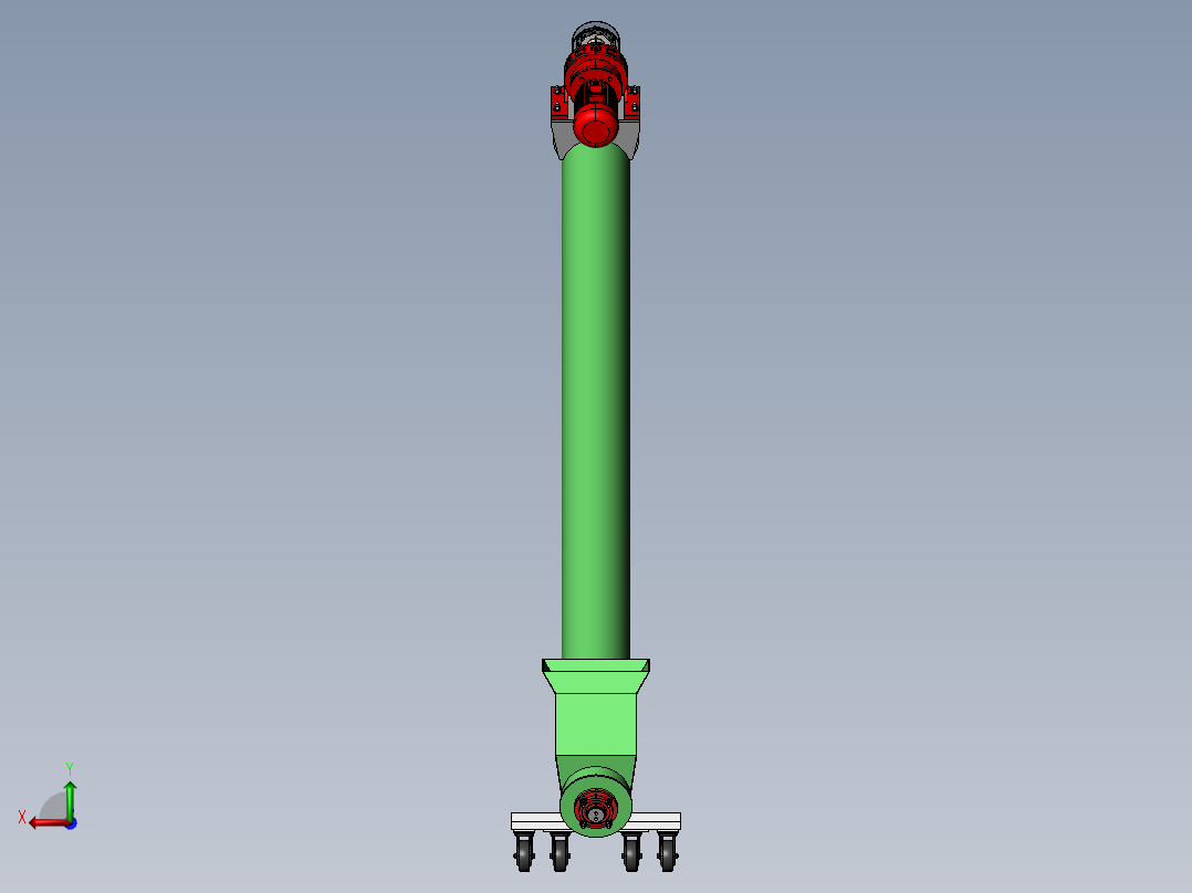 秸秆类物料太阳能-热泵智能化干燥系统螺旋喂料装置的设计(1)后视图