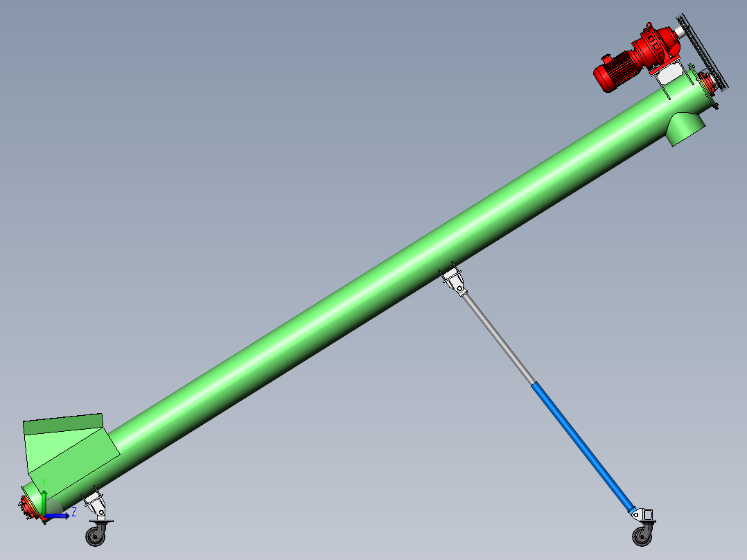 秸秆类物料太阳能-热泵智能化干燥系统螺旋喂料装置的设计(1)左视图