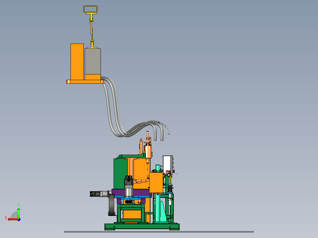 白车身零件半自动焊接后视图
