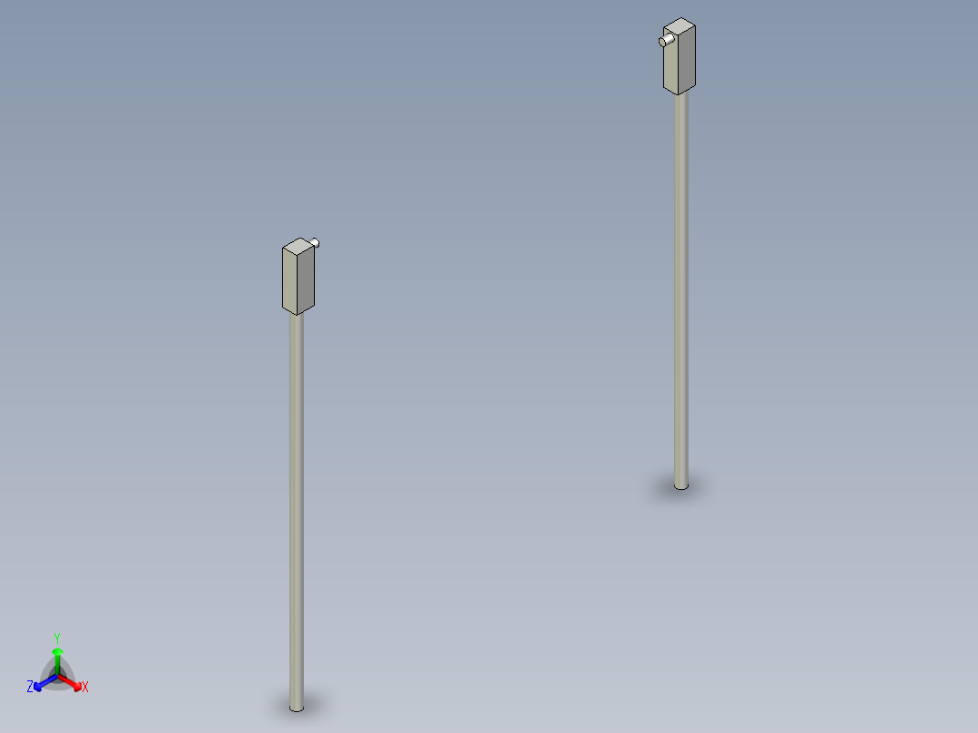 耐高温玻璃光纤_对射型FT-GW1505_3D正等轴测图