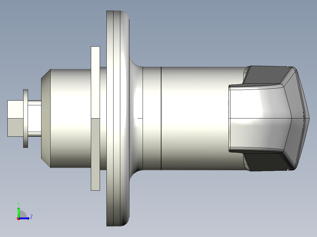 不銹鋼防水把手5571-3D多系列多零件图纸模型左视图