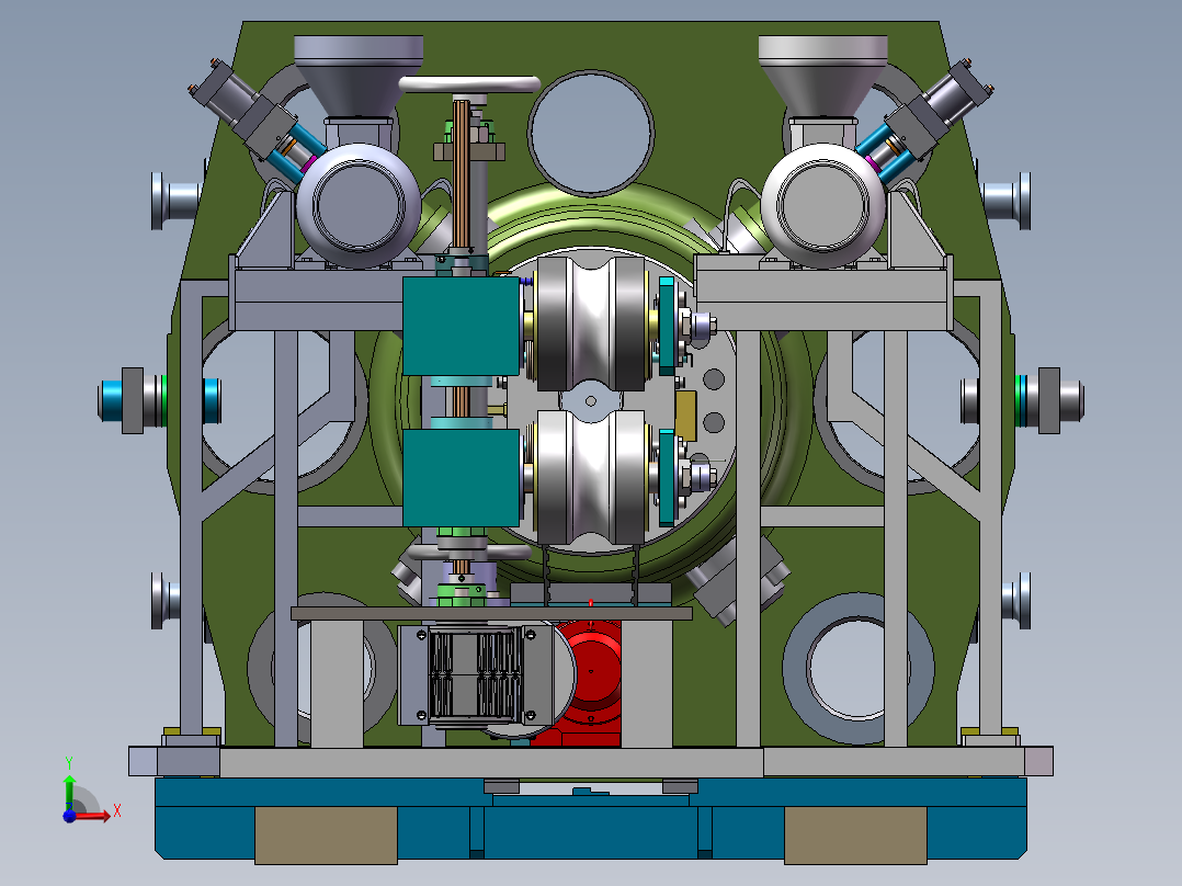 电缆挤出装置前视图