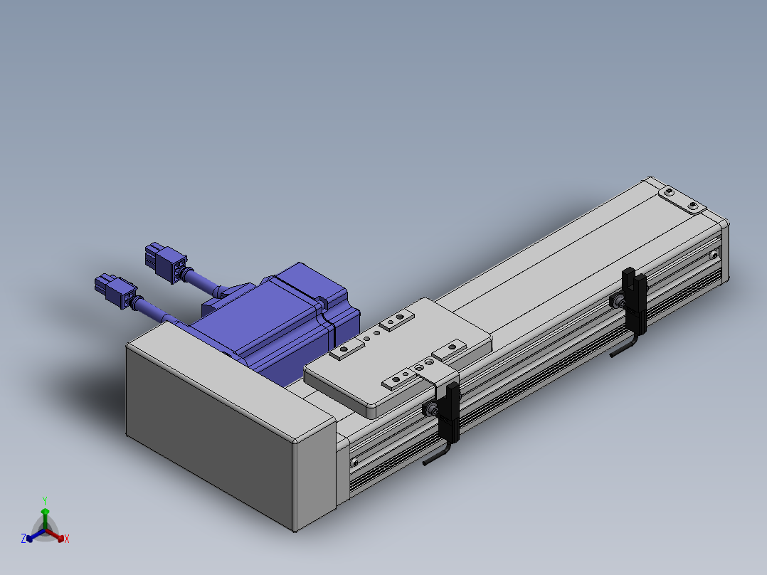 精密模组MY60-T10-150L-BR-P20B-C4-C正等轴测图
