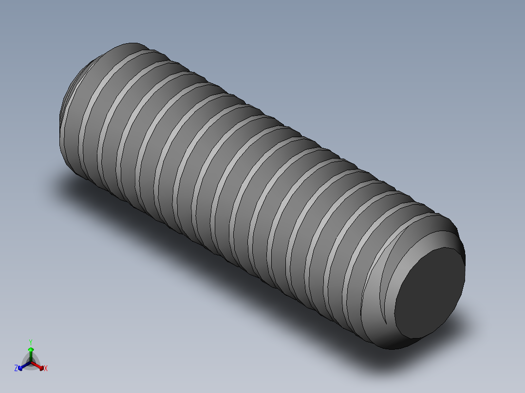 DIN 913-ISO 4026 固定螺钉-M2.5 L=8.SLDPRT正等轴测图