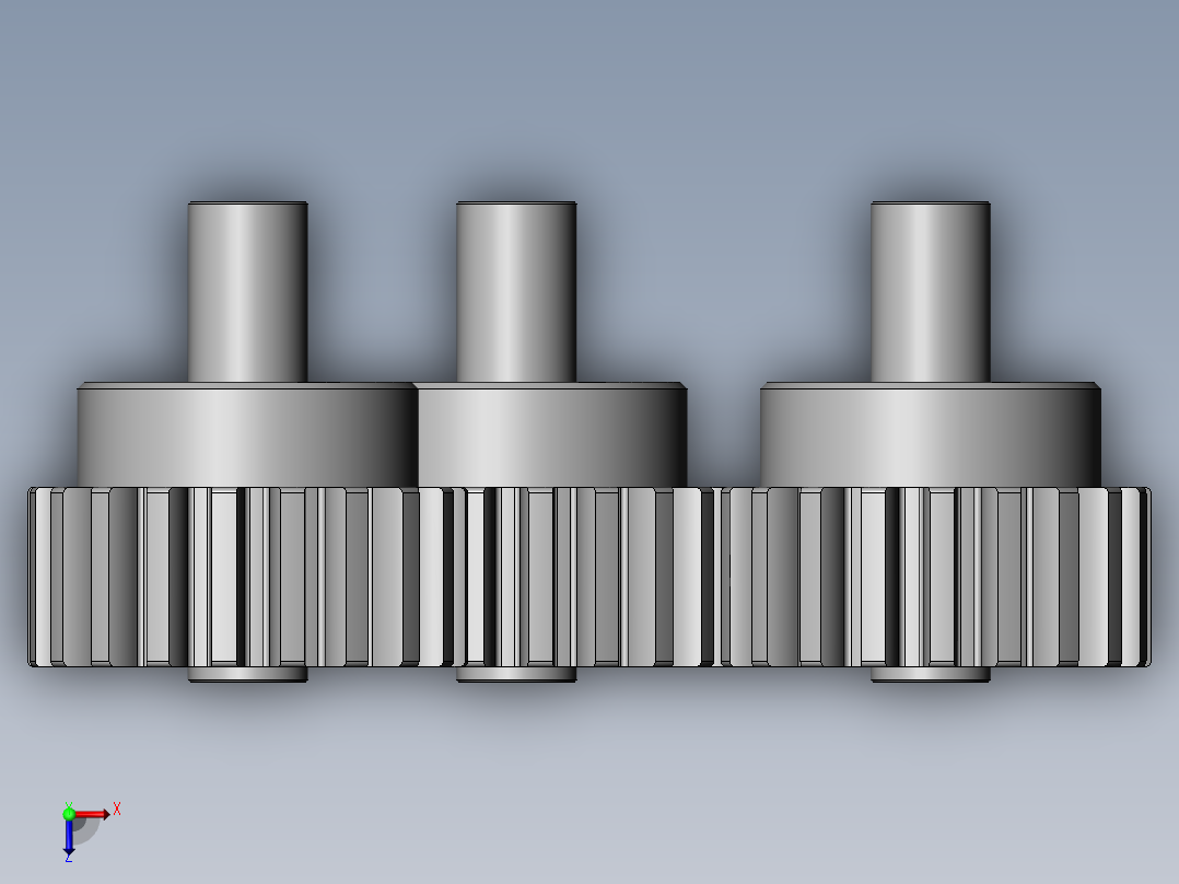 齿轮啮合 (4)俯视图