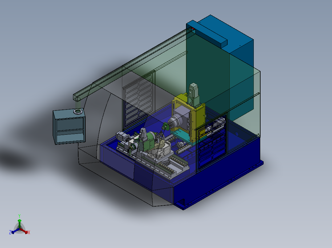 万能工具磨床sw20正等轴测图