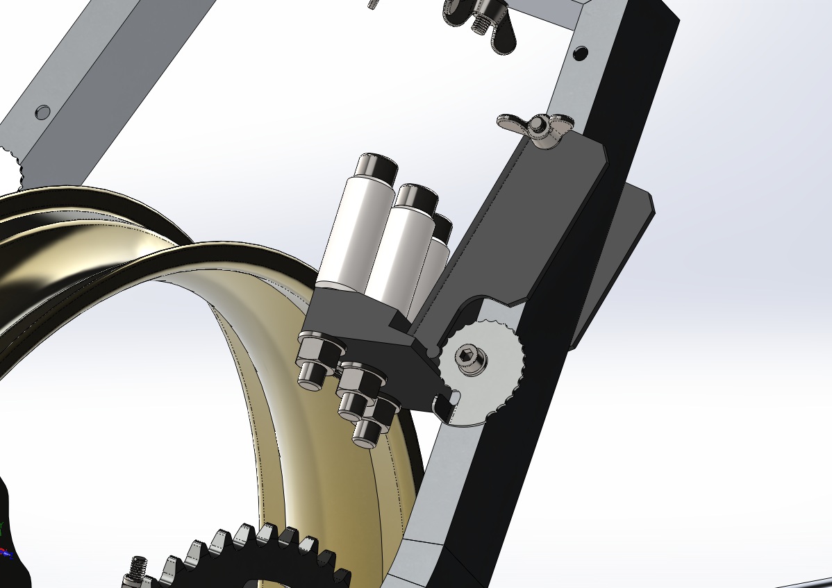 内框架固定住车轮，防止其转动