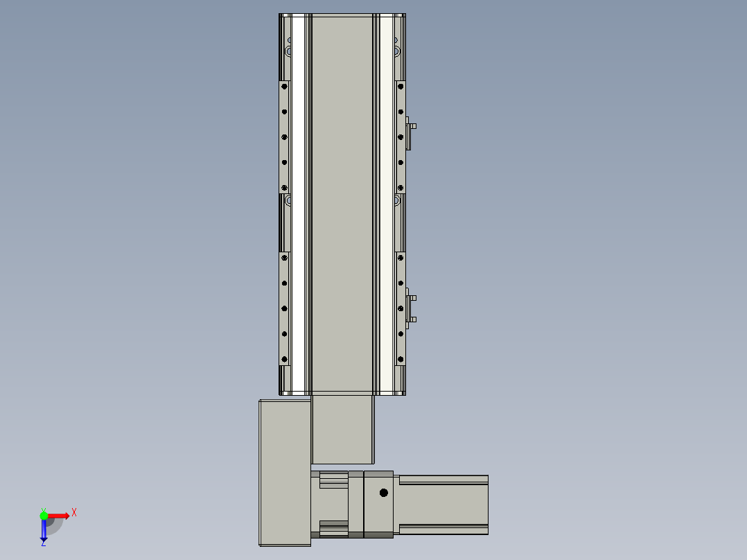 直线模组LHB17-L40-S200-BL设计图纸俯视图