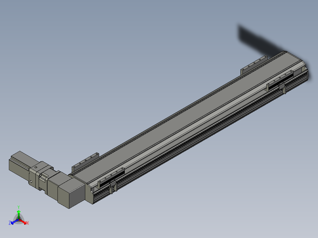 直线模组LHB17-L40-S1000-R(B)设计图纸正等轴测图