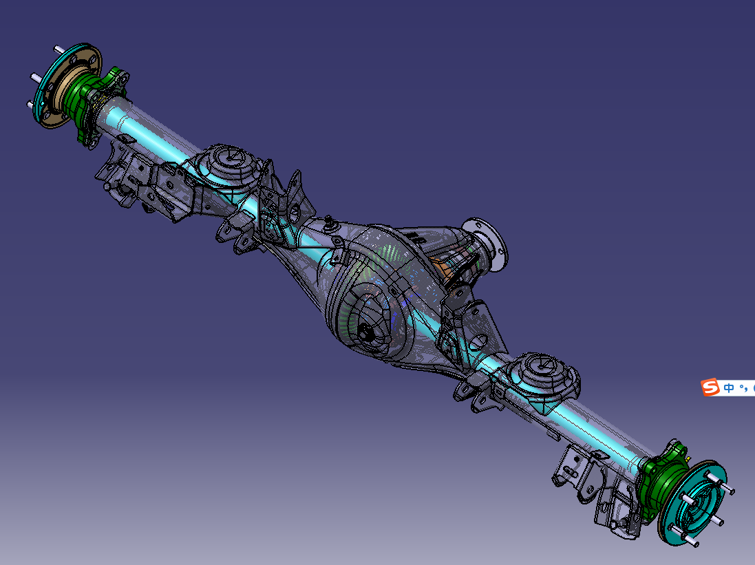 大型乘用车后桥总成匹配设计（包含CAD图纸、三维和有限元）